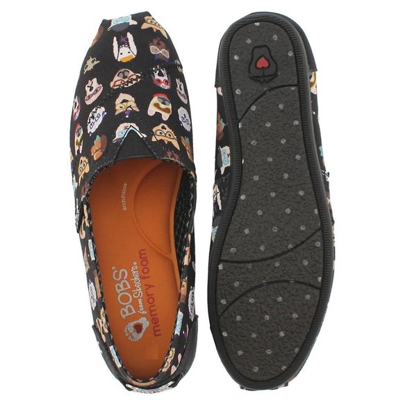 BOBS by Skechers Ladies Plush Pup Smart Casual Slip-On Flats Size 36 EU, 6 US - Picture 1 of 7